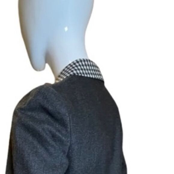 Vintage Plaid Checkerboard Double Breasted Jacket Grey Medium - Picture 8 of 15